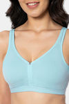 Amante Double Layered Non Wired Full Coverage Support Bra - Porcelain Blue — thumbnail 4